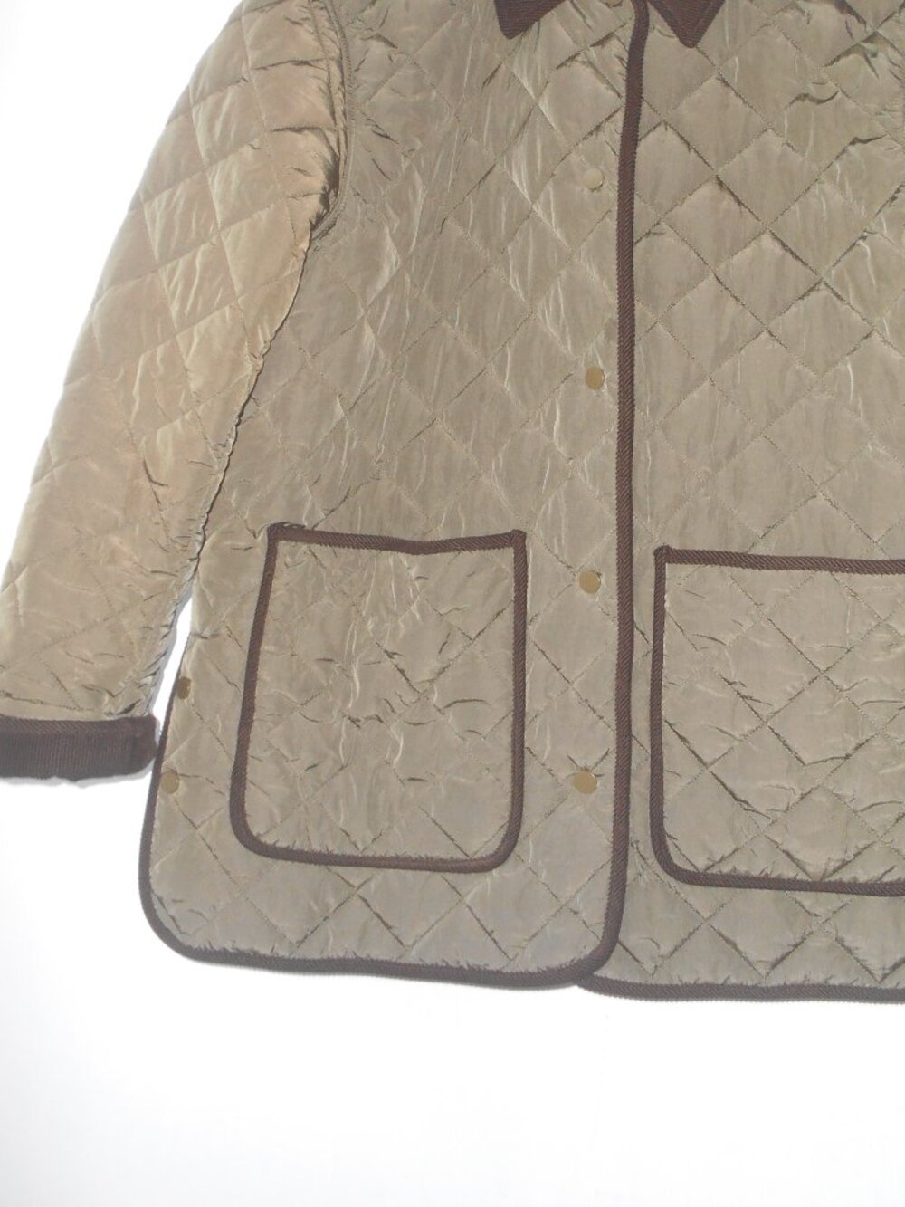 H & M Women’s Quilted Green Jacket \ Coat Pockets, Size M